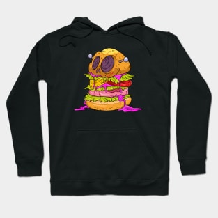 Cheesy Burger Monster Cartoon Hoodie